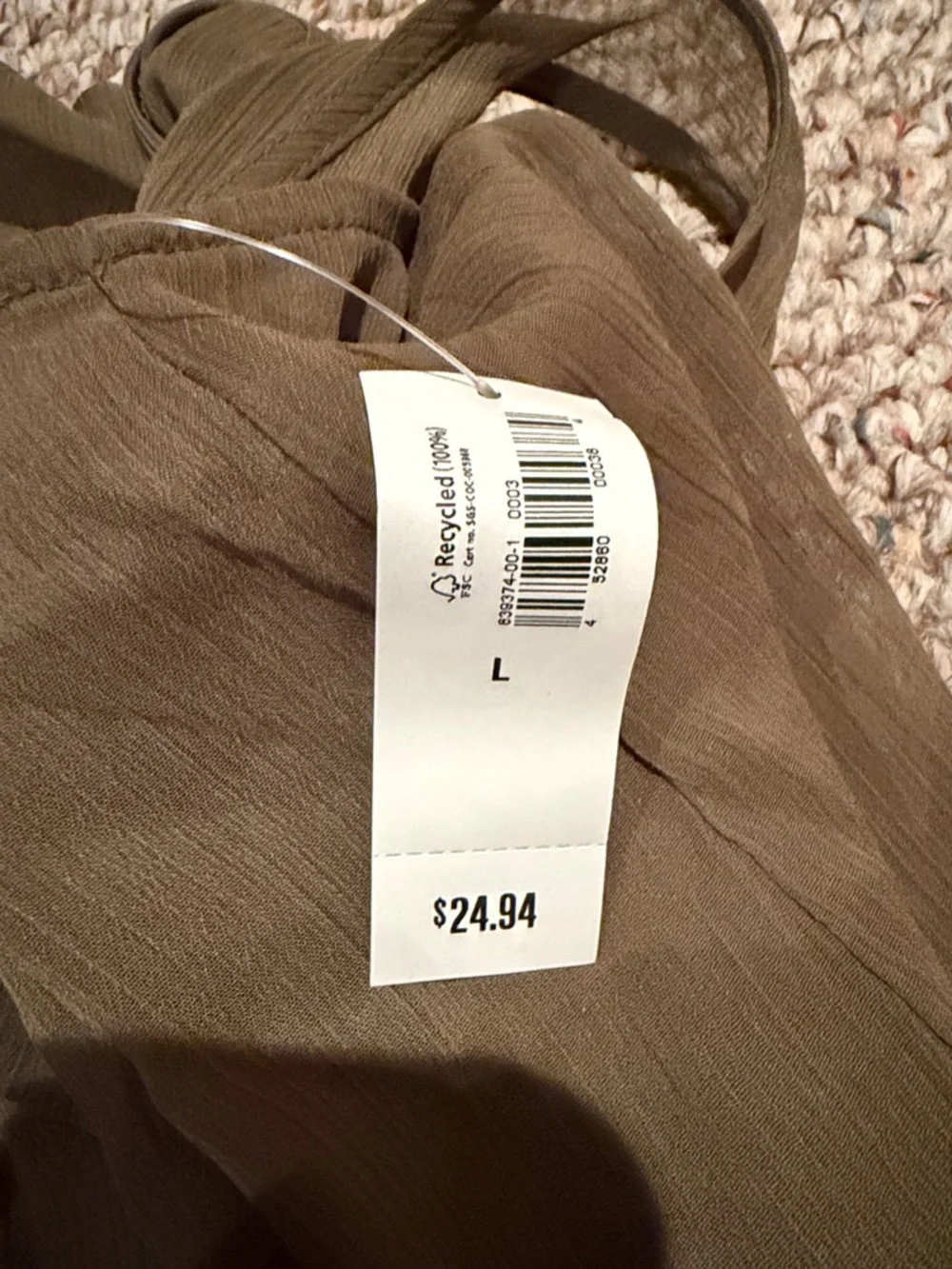 Old Navy Olive Layered-Hem Scoop Tank Top - Picture 2 of 6